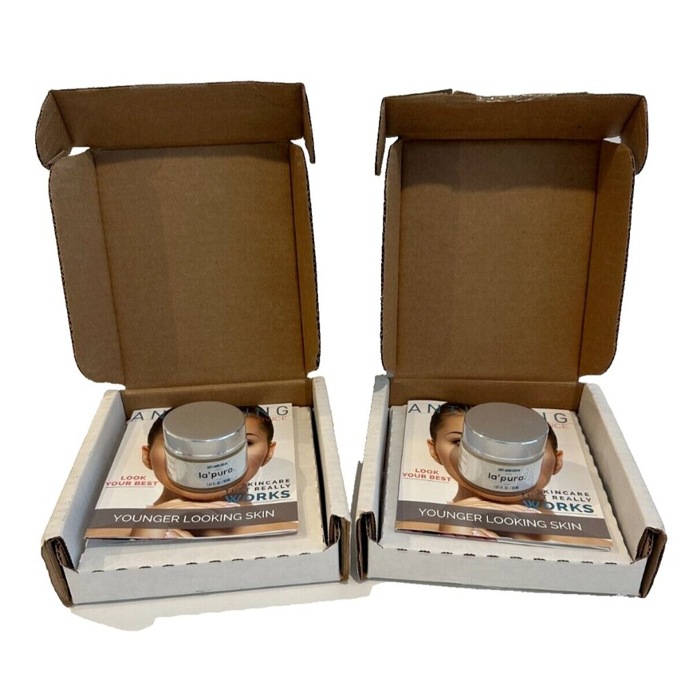 2 Jars - La'Pura Anti-Aging Face Cream - Lift & Firm - NEW & SEALED - Wrinkle ++